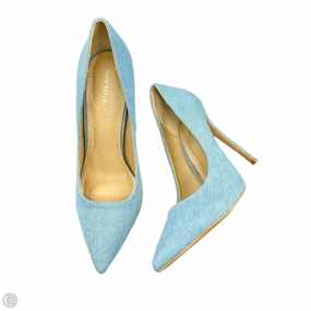 Shoes Heels Stiletto By Shoe Republic LA In Blue Denim, Size: 11 Comfortable Backstrap