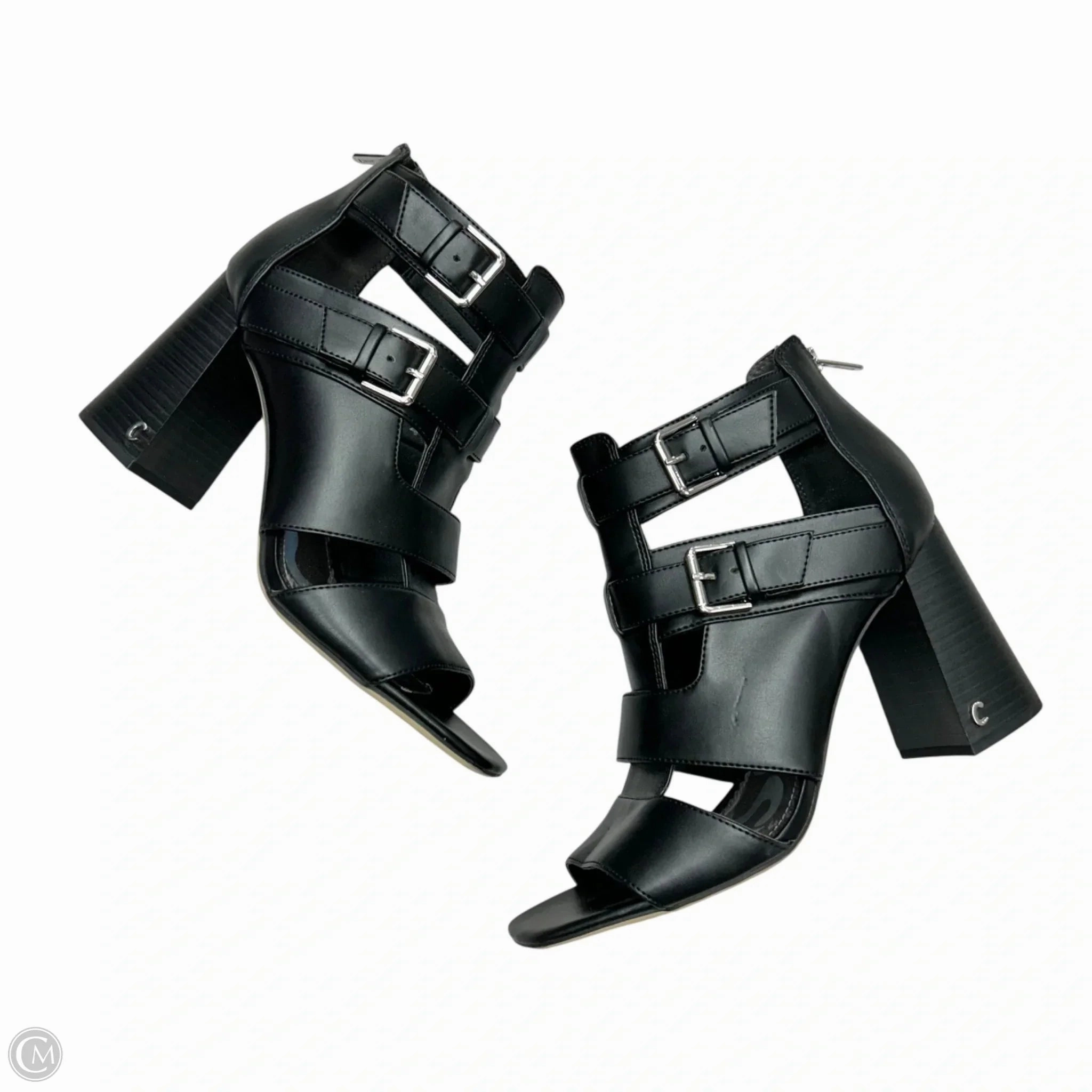 Flexible Movement Padded collar Shoes Heels Block By Sam Edelman In Black, Size: 11