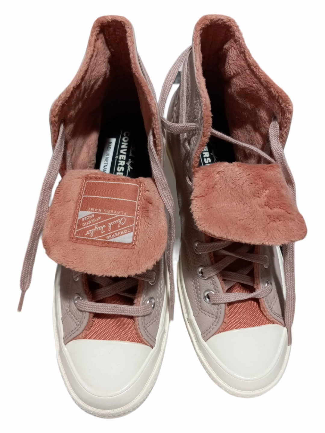 Pink & White Shoes Sneakers Converse, Size 10 Matte Finish