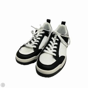 Mid Top Style Shoes Sneakers By Steve Madden In Black & White, Size: 10
