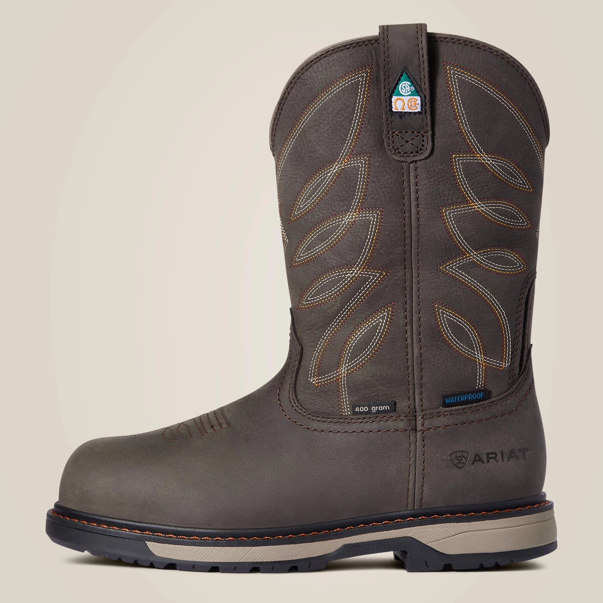 Ariat Ladies Riveter CSA Glacier Grip Waterproof 400g Composite Toe Work Boot Style 10036708 Desert Expedition Wide Range