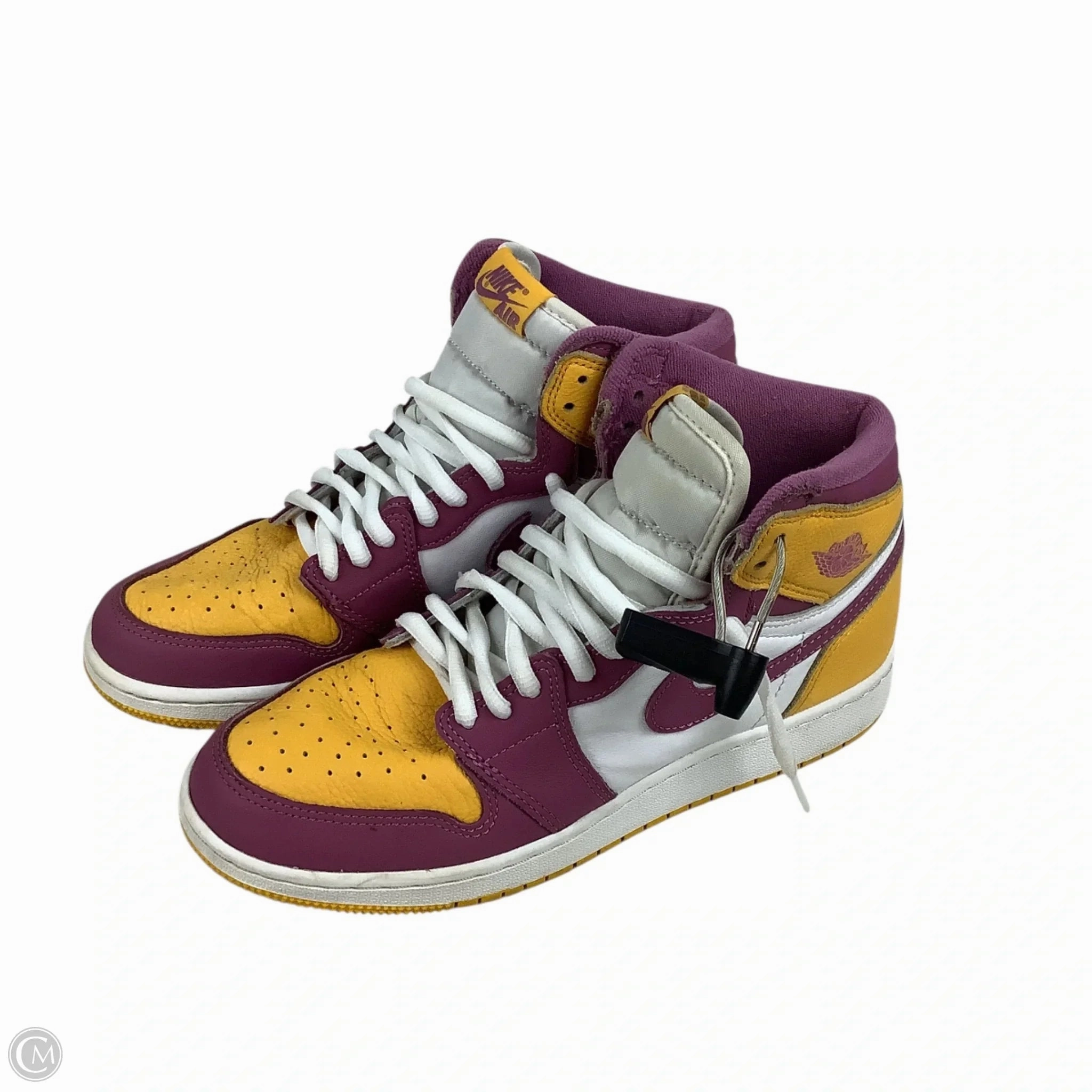 Shoes Sneakers By Nike In Purple & Yellow Size: 7 YOUTH No Pressure