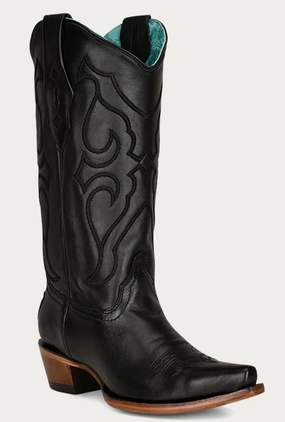 Running Year Round CORRAL LADIES BLACK SNIP TOE WESTERN BOOTS STYLE Z5072