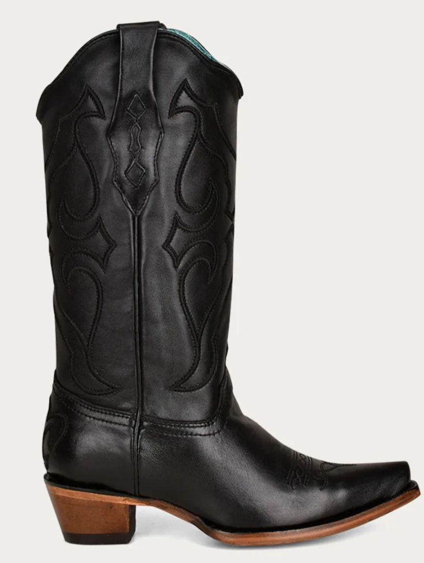 Elevated Comfort Fashion Accessory CORRAL LADIES BLACK SNIP TOE WESTERN BOOTS STYLE Z5072