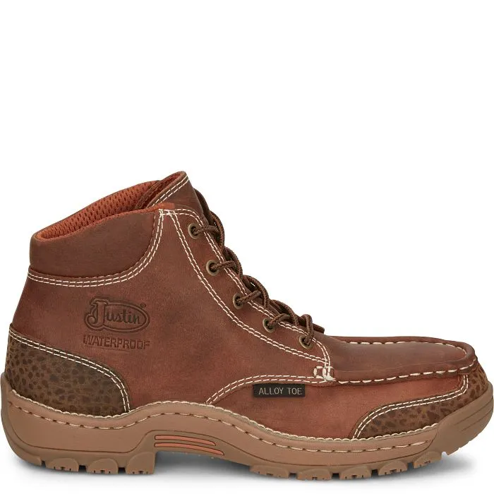 Justin Mens Corbett Alloy Toe Waterproof Work Boots Style SE253 Zip Up