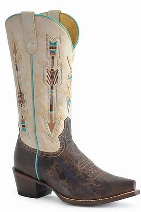 Elastic Cuff Roper Ladies Snip Toe Arrows Boot Style 09-021-7619-8387