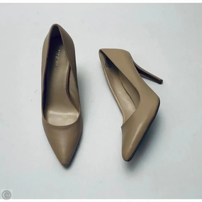 Peep Toe Pumps Shoes Heels Stiletto By Nine West In Tan, Size: 8.5