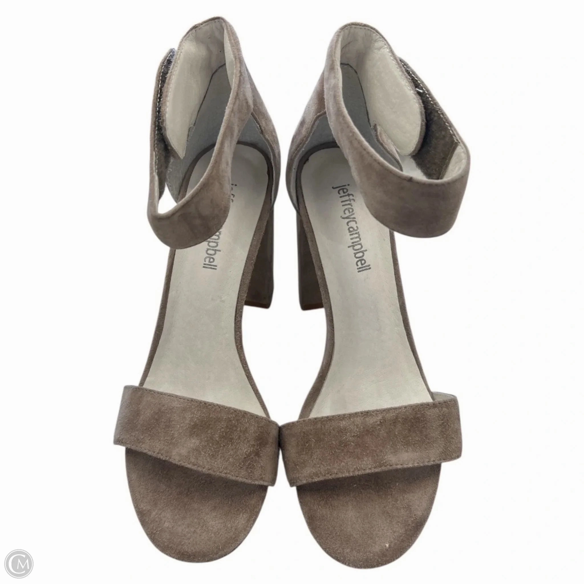 Bridal Pumps Shoes Heels Block By Jeffery Campbell In Taupe, Size: 5.5