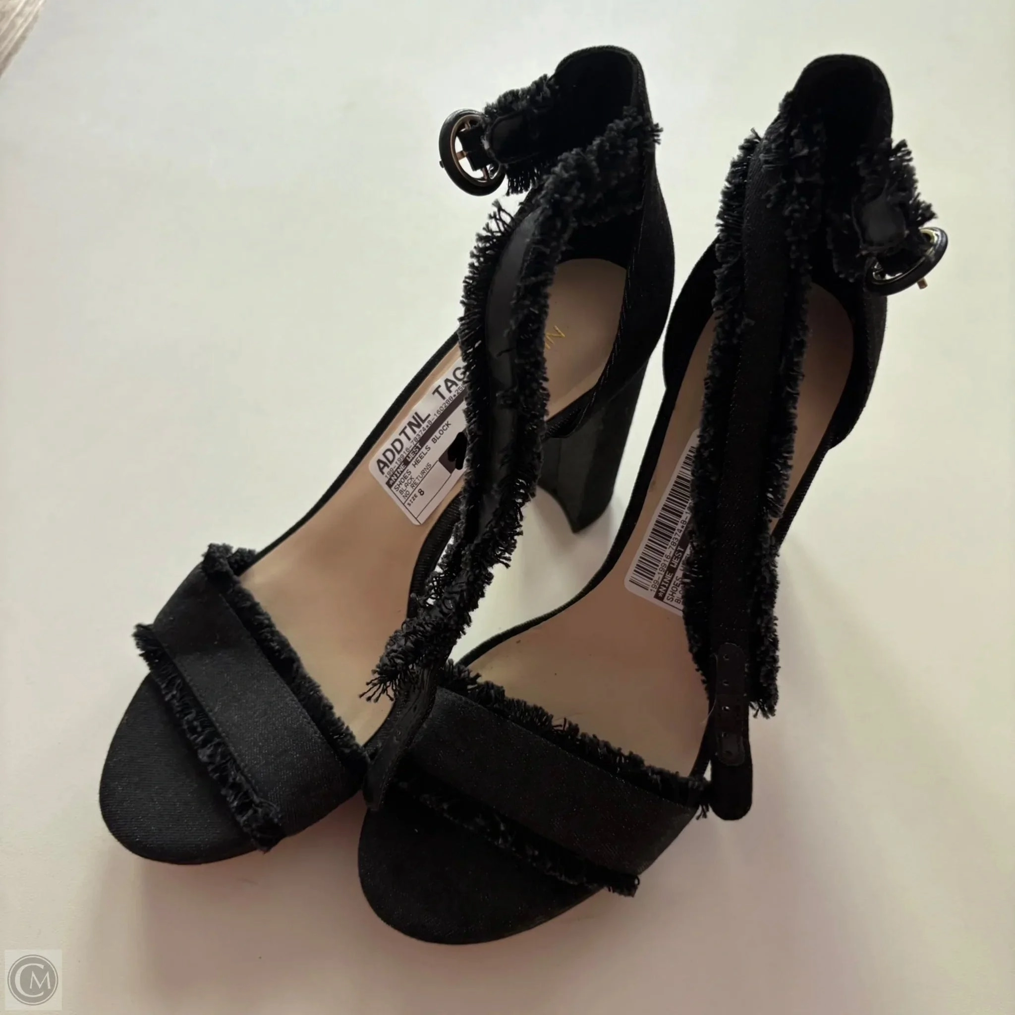 Easy to Wear Sophisticated Shoes Heels Block By Nine West In Black, Size: 8