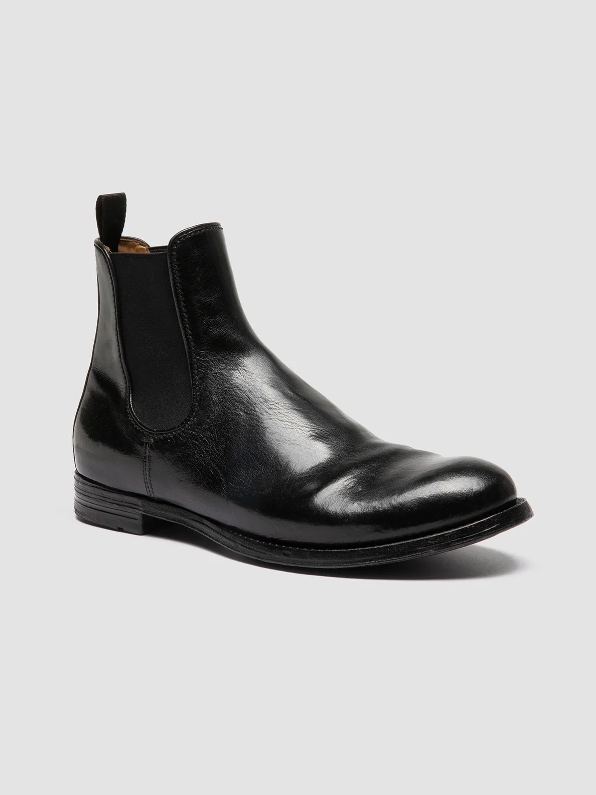 Thermal Core Stylish Explorer Milan Shine ANATOMIA 083 - Black Leather Chelsea Boots