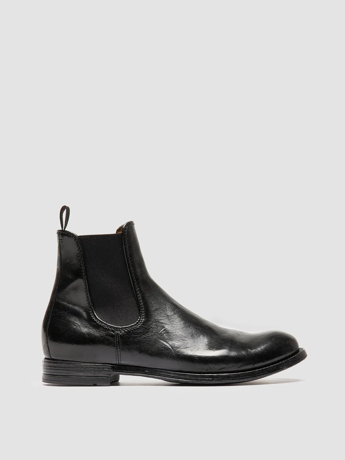 Cozy Feel ANATOMIA 083 - Black Leather Chelsea Boots