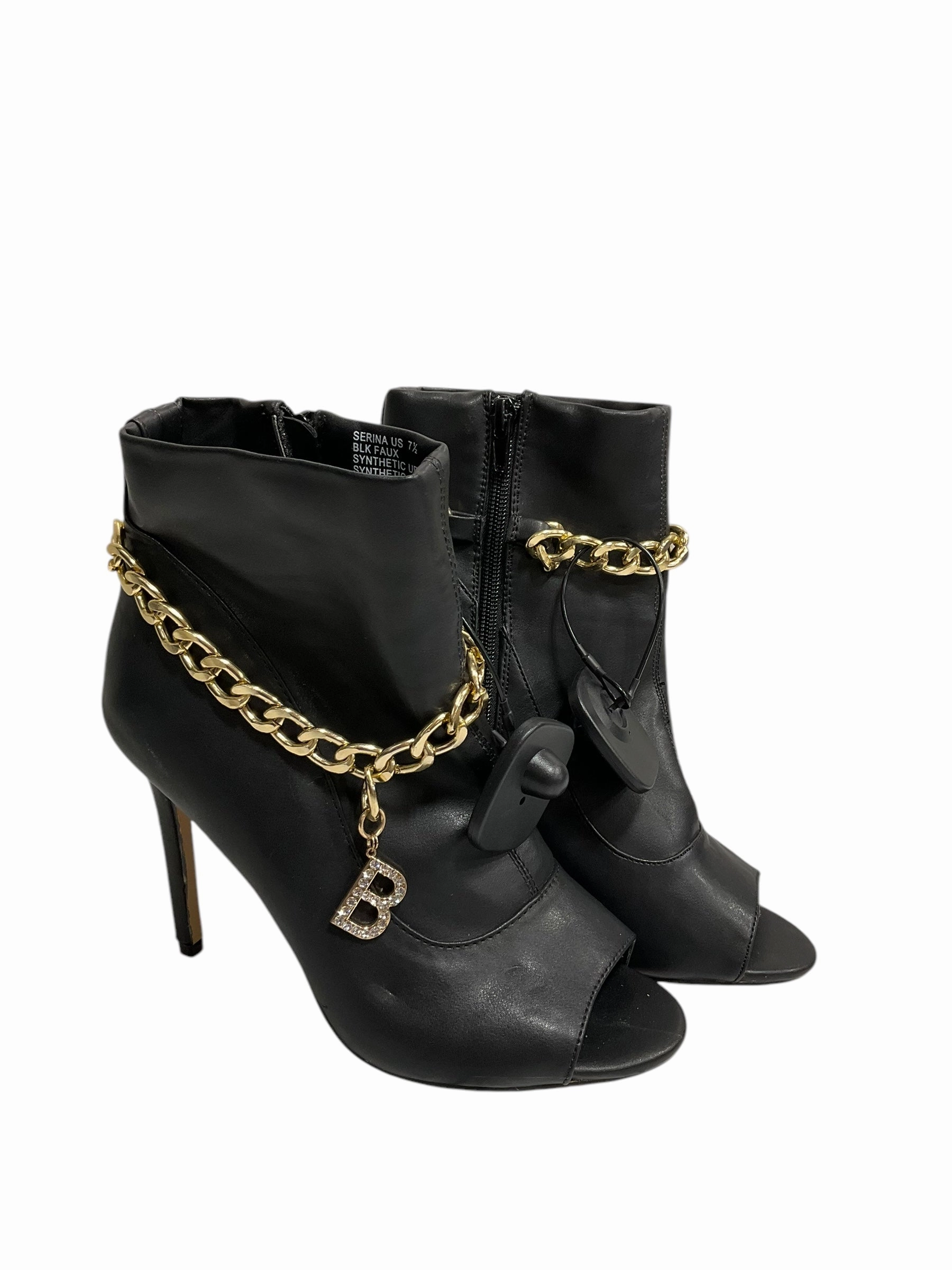 Shoes Heels Stiletto By Bebe In Black, Size: 7.5 Floral Embellished Heels