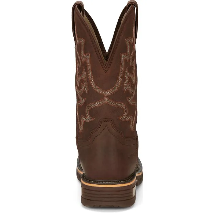 JUSTIN MENS RESISTOR COMPOSITE TOE WORKBOOTS STYLE CR4008 Mud Resistant Backcountry Camper