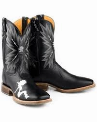 Tin Haul Men's Cowgirl Western Boots - Broad Square Toe High Traction Mountain Climber